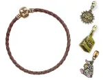 OFFICIAL FANTASTIC BEASTS BROWN CHARM BRACELET with ONE CHARM