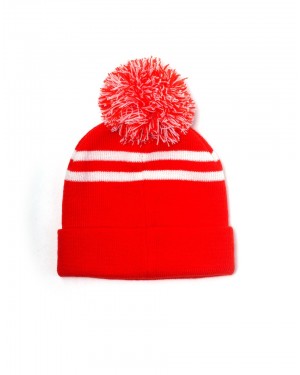 OFFICIAL FALLOUT 4 NUKA-COLA RED CUFFED BEANIE WITH POM