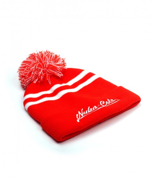 OFFICIAL FALLOUT 4 NUKA-COLA RED CUFFED BEANIE WITH POM