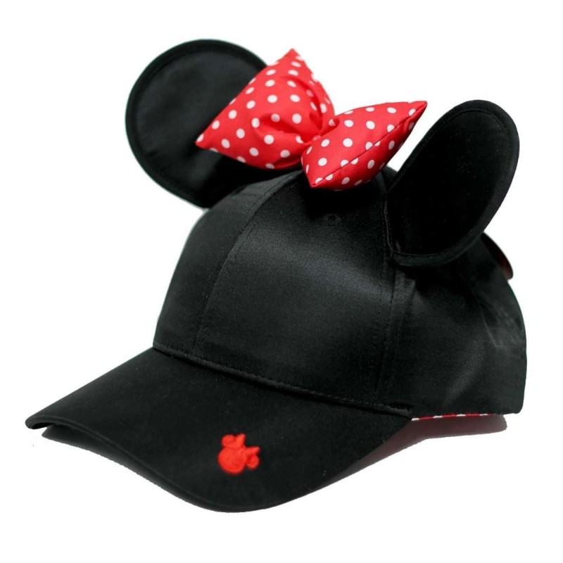 OFFICIAL DISNEY - MINNIE MOUSE EARS AND BOW BLACK SNAPBACK CAP