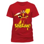 OFFICIAL DC COMICS SHAZAM (CAPTAIN MARVEL) RED T-SHIRT