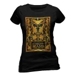 FANTASTIC BEASTS - CRIMES OF GRINDELWALD GOLD FOIL PRINT BLACK FITTED T-SHIRT