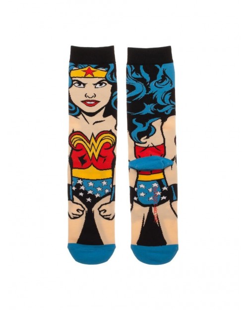 OFFICIAL DC COMICS - JUSTICE LEAGUE ALL OVER PRINT 6 PAIRS CREW SOCKS (CHARACTER COLLECTION)