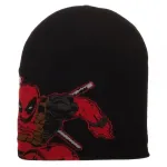 OFFICIAL MARVEL COMICS - DEADPOOL KNITTED BLACK BEANIE