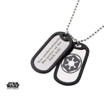 STAR WARS - DARTH VADER / GALACTIC EMPIRE DOG TAG PENDANT WITH CHAIN NECKLACE