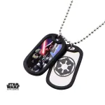 STAR WARS - DARTH VADER / GALACTIC EMPIRE DOG TAG PENDANT WITH CHAIN NECKLACE