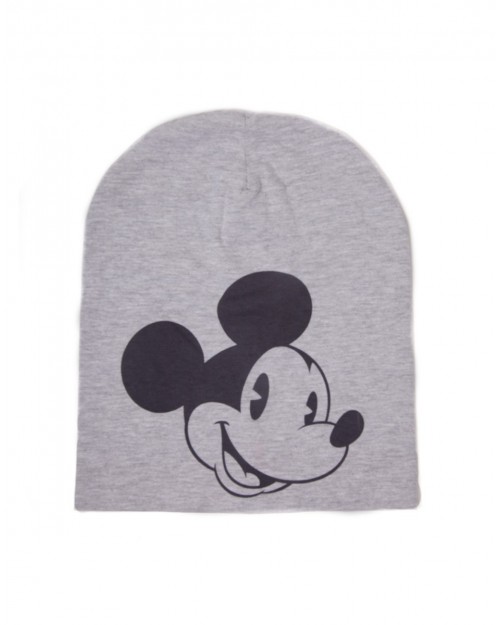 OFFICIAL DISNEY - MICKEY MOUSE PRINTED GREY SUMMER BEANIE HAT