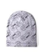 OFFICIAL NINTENDO - SNES CONTROLLER TILED PRINT GREY SUMMER BEANIE HAT