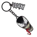 MARVEL COMICS - VENOM FACE & TEXT METAL KEYRING