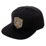 OFFICIAL BLACK CLOVER - GOLDEN DAWN CREST LOGO BLACK SNAPBACK CAP