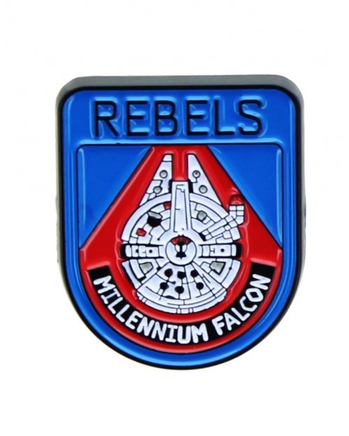 OFFICIAL STAR WARS - REBELS - MILLENNIUM FALCON METAL ENAMEL PIN BADGE