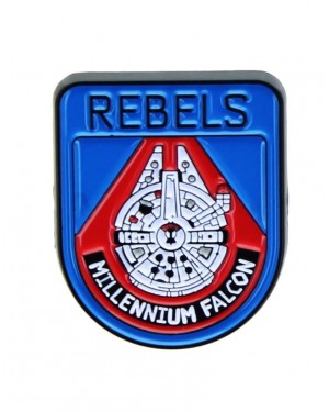 OFFICIAL STAR WARS - REBELS - MILLENNIUM FALCON METAL ENAMEL PIN BADGE