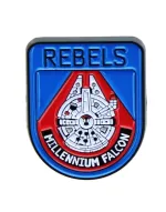 OFFICIAL STAR WARS - REBELS - MILLENNIUM FALCON METAL ENAMEL PIN BADGE