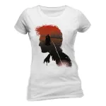 HARRY POTTER - HARRY SILHOUETTE BATTLE PRINT WHITE T-SHIRT