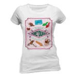 HARRY POTTER - HONEYDUKES WIZARDING SWEET SHOP PRINT WHITE FITTED T-SHIRT