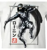 OFFICIAL MARVEL COMICS - AVENGERS:  ENDGAME - RONIN PRINT WHITE T-SHIRT