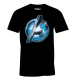 OFFICIAL MARVEL COMICS - AVENGERS:  ENDGAME - QUANTUM REALM 'A' SYMBOL NAVY BLUE T-SHIRT