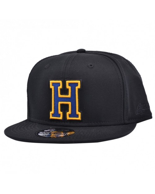 CARBON 212 COLLAGE STYLED H YELLOW & BLUE SNAPBACK CAP