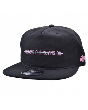 CARBON 212 GROWING OLD MOVING ON LINED BLACK SNAPBACK CAP
