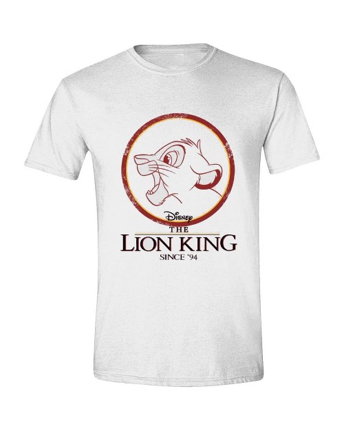 OFFICIAL DISNEY - THE LION KING SIMBA CIRCLE 94 WHITE T-SHIRT
