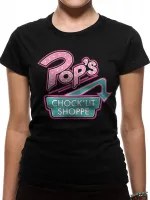 OFFICIAL ARCHIE COMICS - RIVERDALE POP'S CHOCK'LIT SHOPPE LOGO BLACK FITTED T-SHIRT