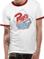 OFFICIAL ARCHIE COMICS - RIVERDALE POP'S CHOCK'LIT SHOPPE LOGO BLACK FITTED T-SHIRT