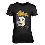 OFFICIAL DISNEY VILLAINS - SNOW WHITE - THE EVIL QUEEN BLACK FITTED T-SHIRT