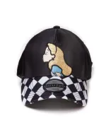 OFFICIAL DISNEY ALICE IN WONDERLAND GLITTER KISS/ CHECKERBOARD BLACK BASEBALL CAP