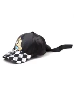 OFFICIAL DISNEY ALICE IN WONDERLAND GLITTER KISS/ CHECKERBOARD BLACK BASEBALL CAP