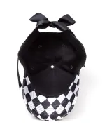 OFFICIAL DISNEY ALICE IN WONDERLAND GLITTER KISS/ CHECKERBOARD BLACK BASEBALL CAP