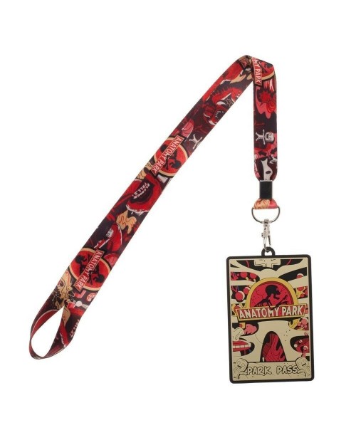 OFFICIAL RICK AND MORTY - ANATOMY PARK 3D ID SLEEVE LANYARD