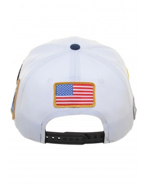 OFFICIAL NASA WORM LOGO AND SYMBOLS WHITE BASEBALL SNAPBACK CAP