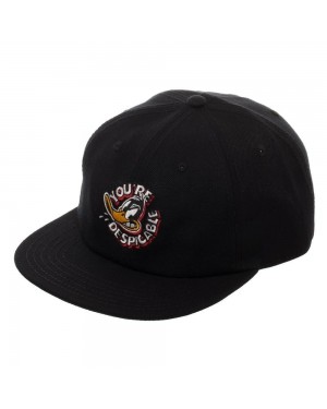 OFFICIAL LOONEY TUNES - DAFFY DUCK YOU'RE DESPICABLE BLACK SLOUCH STRAPBACK BASEBALL CAP