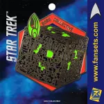 OFFICIAL STAR TREK - BORG CUBE (BORG COLLECTIVE) FANSET METAL PIN BADGE