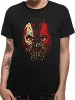 OFFICIAL DC COMICS - BATMAN BANE MASK SPRAY PAINT STYLED BLACK T-SHIRT