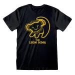 OFFICIAL DISNEY THE LION KING SIMBA SILHOUETTE BLACK T-SHIRT