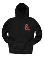 OFFICIAL DUNGEONS & DRAGONS ICONIC LOGO BACK PRINT ZIP HOODIE JUMPER