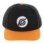 NARUTO SHIPPUDEN TAPING BLACK SNAPBACK CAP WITH PRINTED VISOR