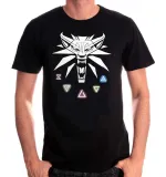 OFFICIAL WITCHER 3 - MEDALLION & SIGNS OF WITCHER BLACK T-SHIRT