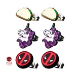 MARVEL COMICS - DEADPOOL UNICORN TACO SET OF 3 STUD EARRINGS