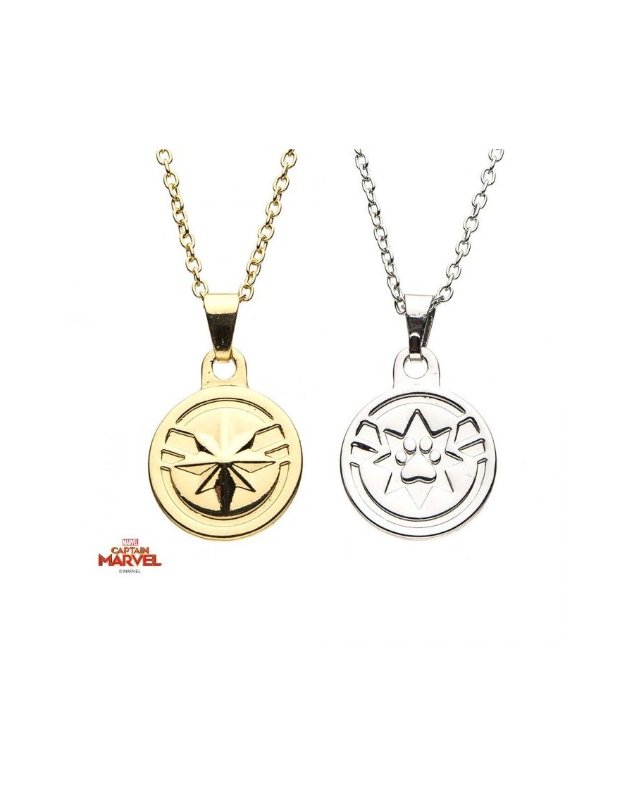 MARVEL COMICS CAPTAIN MARVEL AND GOOSE FRIENDSHIP NECKLACE