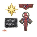 MARVEL COMICS CAPTAIN AMERICA 4 PIECE METAL PIN BADGE