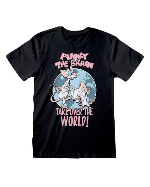 OFFICIAL ANIMANIACS PINKY AND THE BRAIN BLACK T-SHIRT