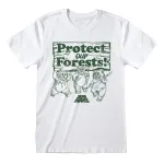 OFFICIAL STAR WARS EWOKS PROTECT OUR FORESTS! PRINT WHITE T-SHIRT