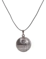 STAR WARS DEATH STAR GREY PENDANT NECKLACE