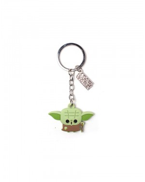 OFFICIAL STAR WARS - YODA LOOKING CUTE RUBBER KEYRING
