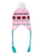 OFFICIAL MARVEL COMICS DEADPOOL SYMBOL PINK LAPLANDER BEANIE