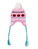 OFFICIAL MARVEL COMICS DEADPOOL SYMBOL PINK LAPLANDER BEANIE