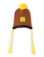 OFFICIAL NINTENDO SUPER MARIO BROS QUESTION MARK BRICKS LAPLANDER BEANIE