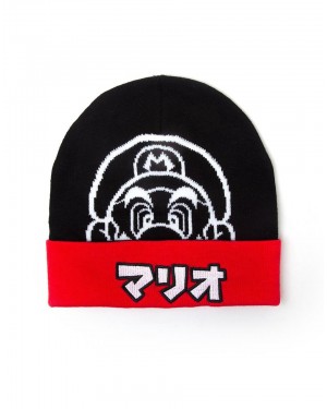 OFFICIAL NINTENDO - SUPER MARIO BROS BULLET BILL KNITTED STYLED GREY CUFF BEANIE